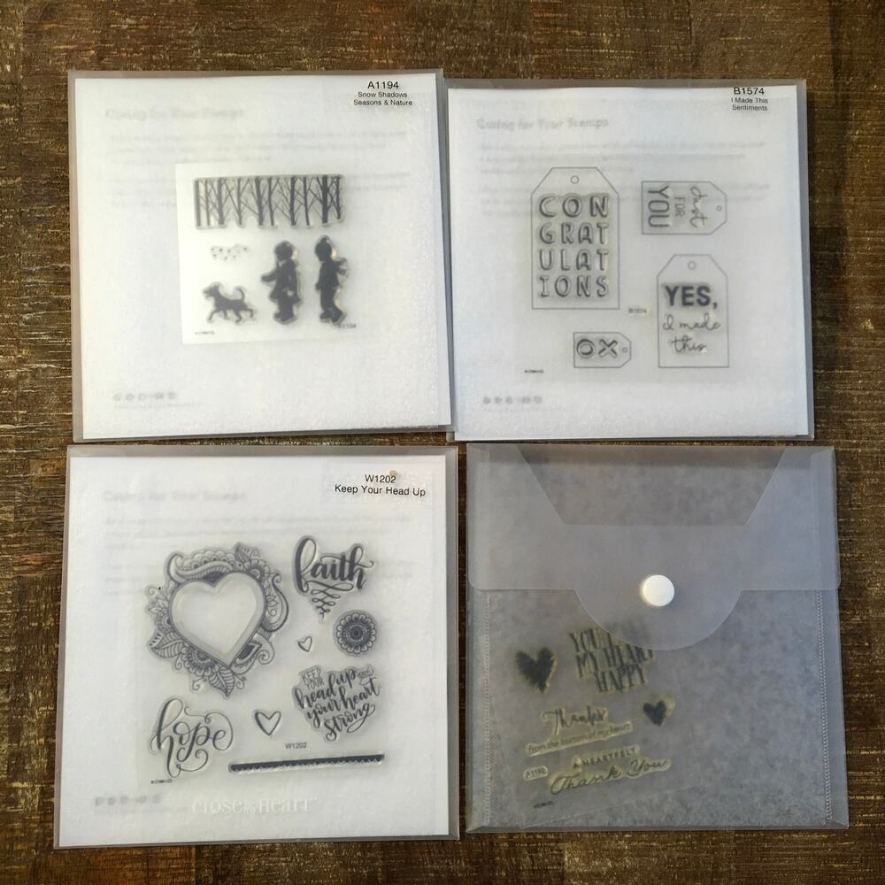 Close to my Heart stamps *LOT OF 4* My Acrylix Stamping